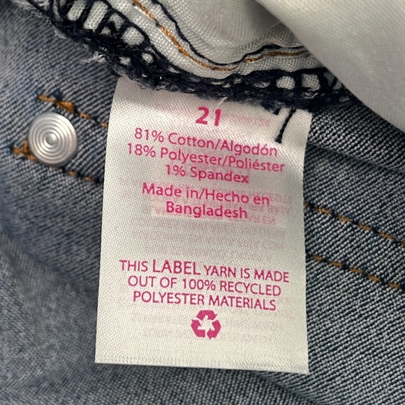 NO BOUNDRIES DECONSTRUCTED ACID WASH HIGH RISE CROP SKINNY STRETCHY JEANS SZ 21 - Picture 9 of 12